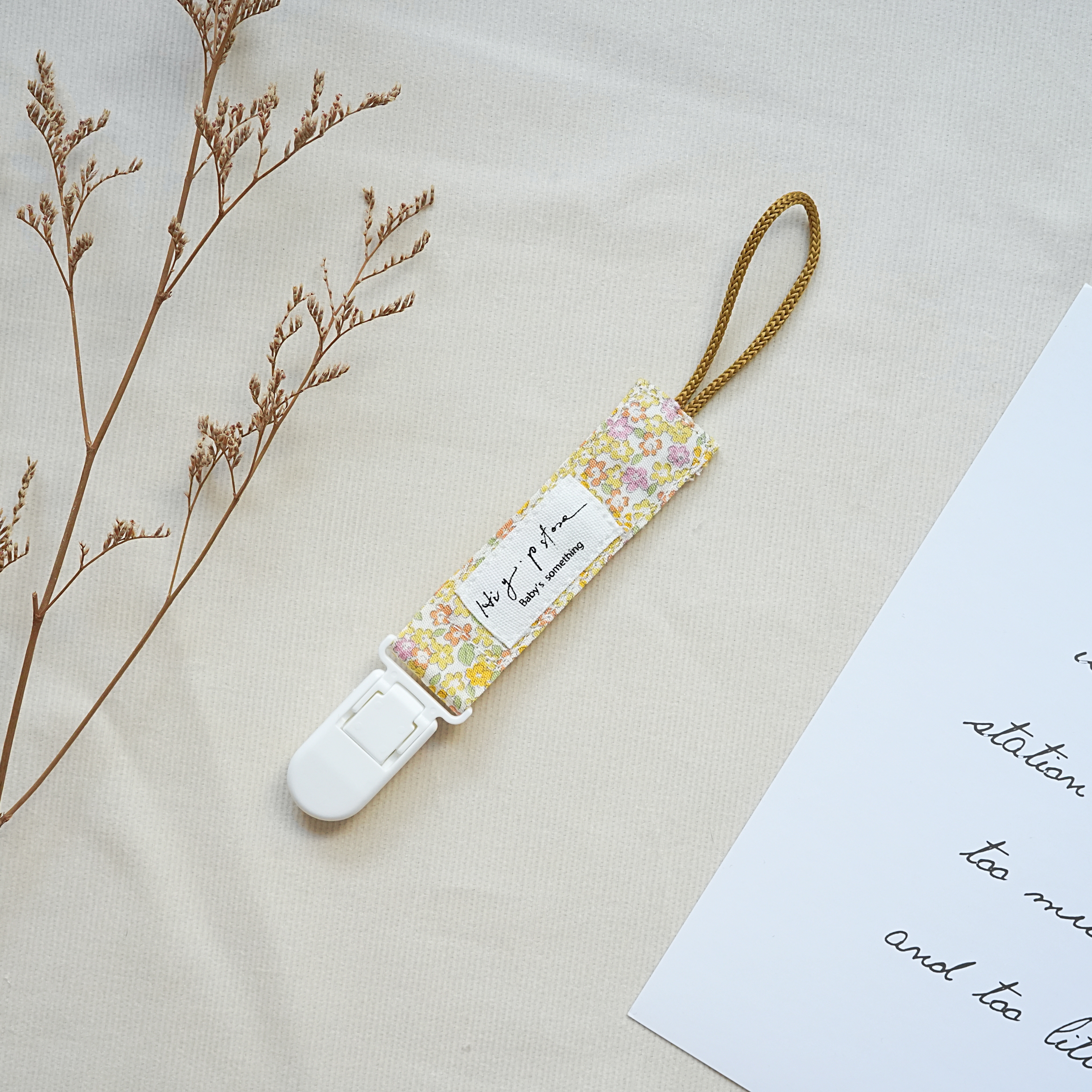 Hi Y.P store-短版鱷魚夾-藤黃碎花