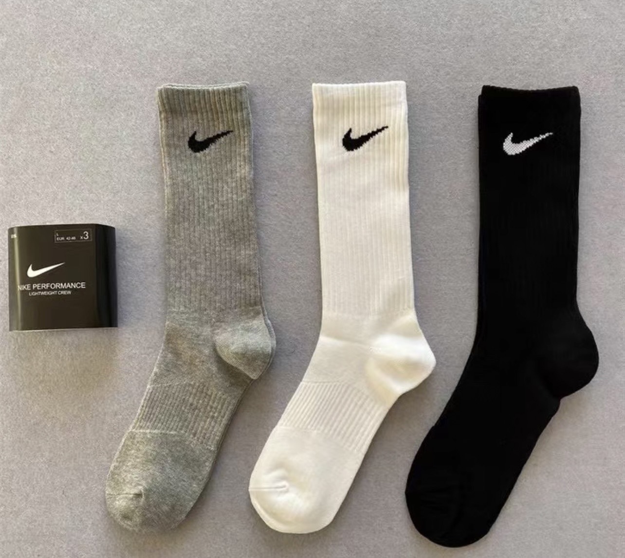 日本連線 Nike 黑灰白 三色ㄧ組 日本限定 長襪sx7664-964、短襪sx7667-964