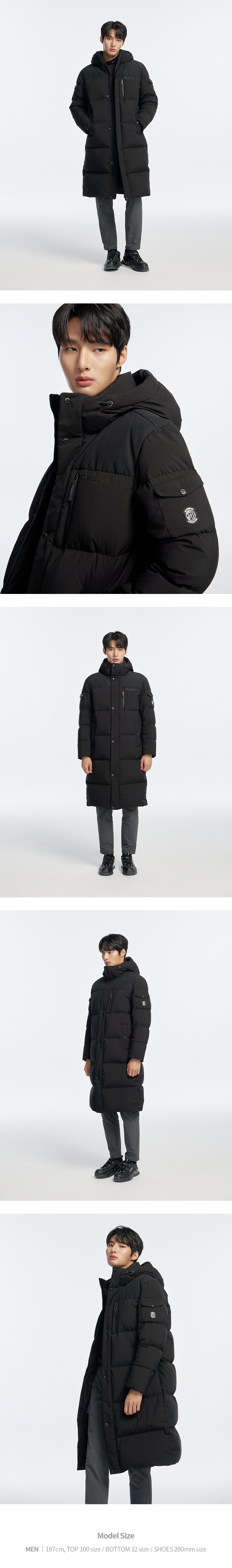 Discovery Barnsley 長版羽絨外套 黑色 男款