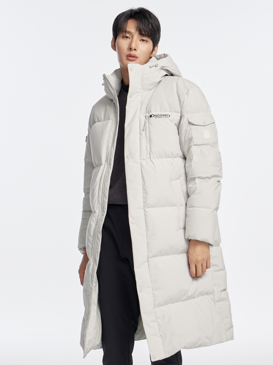 Discovery Barnsley 長版羽絨外套 灰白色 男款