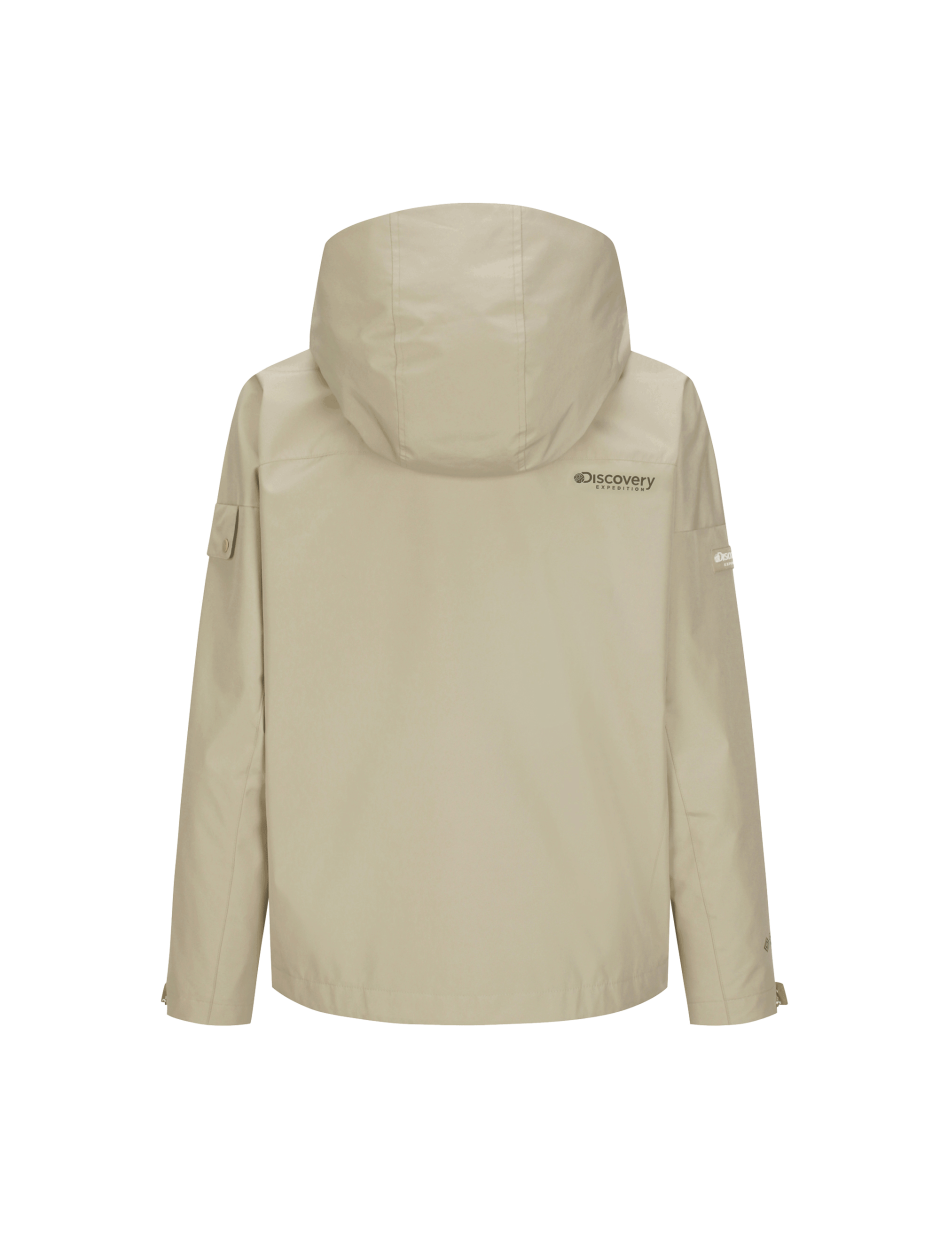 Discovery Gore-Tex 高領 風衣外套 米褐色 男款