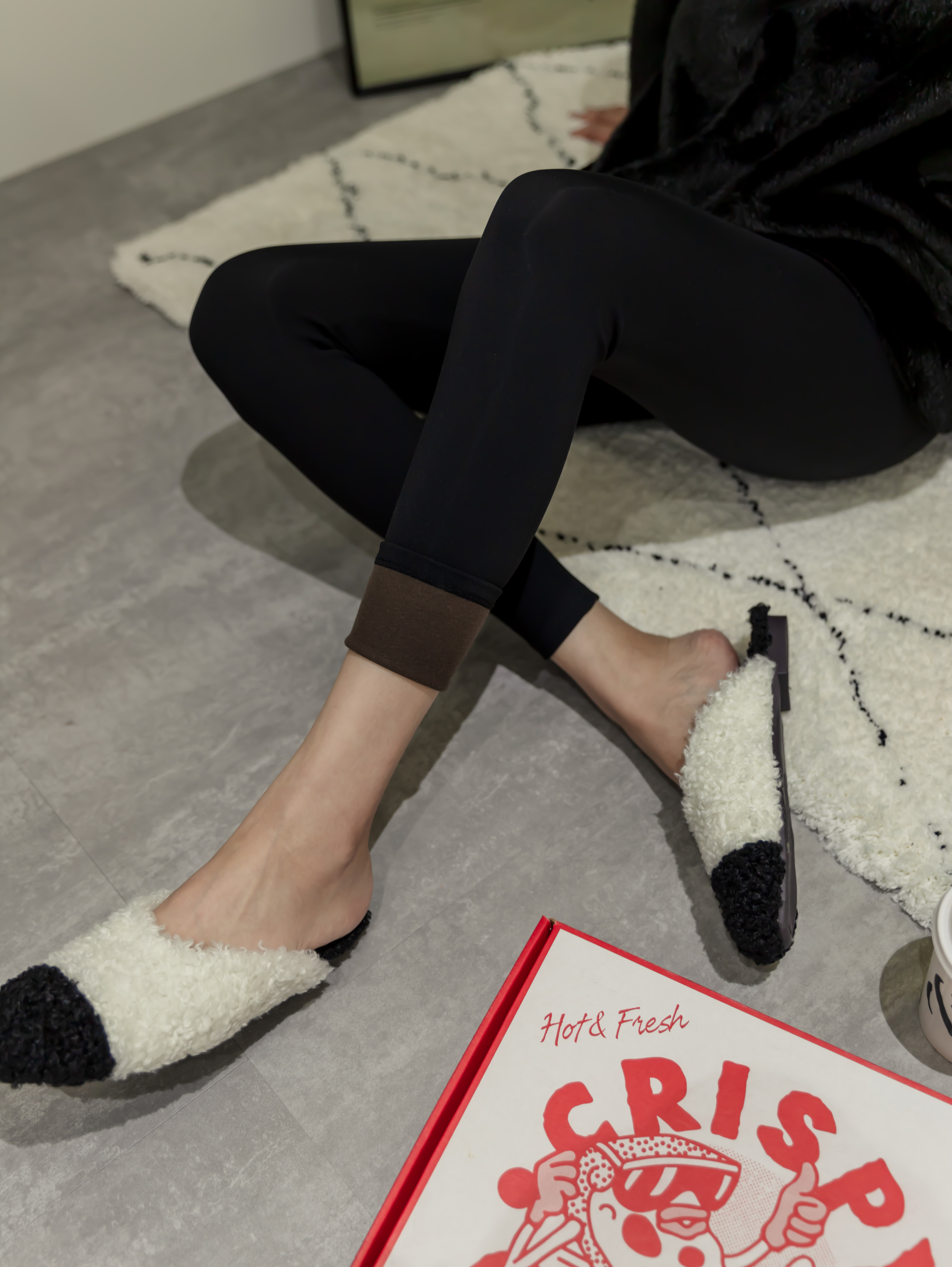 高彈力微刷絨保暖魔術褲