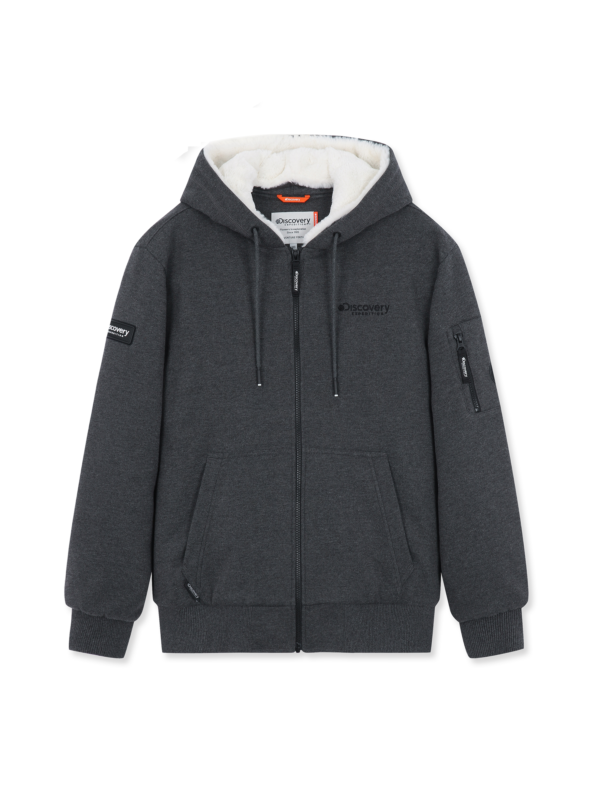 Discovery Tori 連帽拉鍊夾克 外套 炭灰 男款