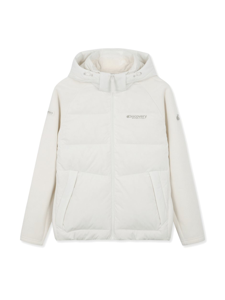 Discovery  Exynus 連帽鵝絨外套 米白色 男款