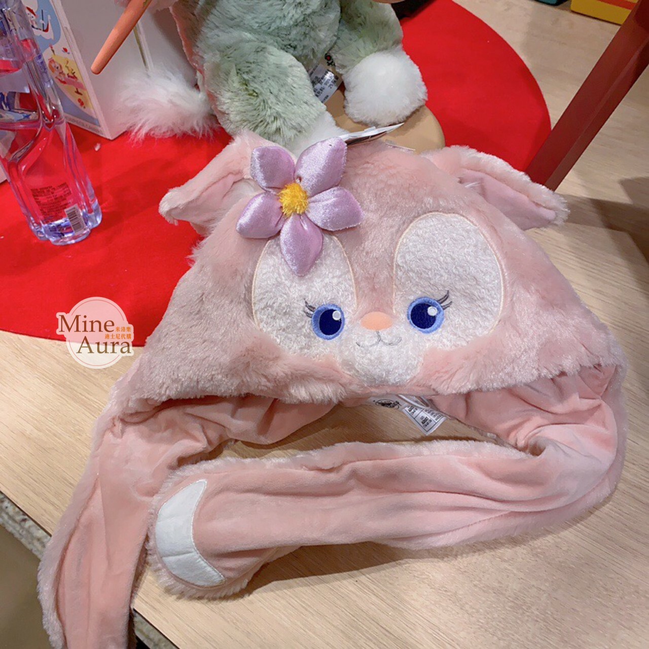 玲娜貝兒 LinaBell 絨毛耳朵可動氣囊 造型帽 保暖 -上海迪士尼樂園