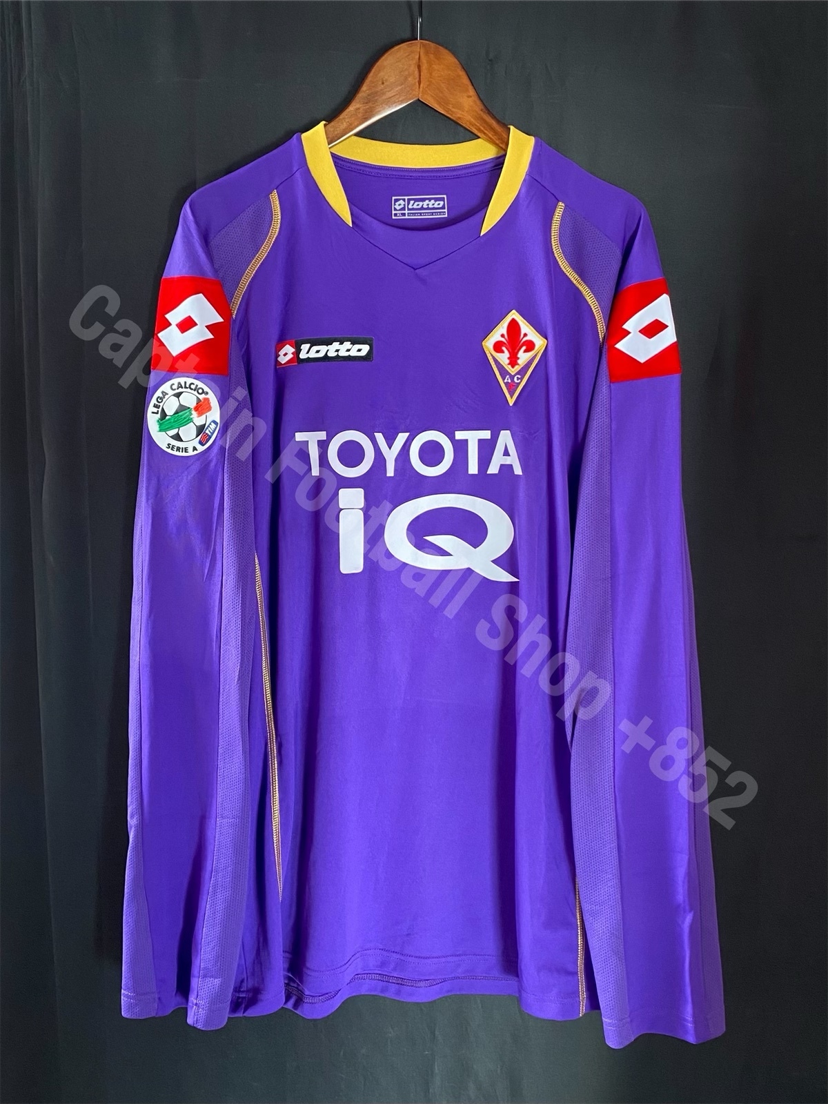 (Match Issue) Fiorentina 2008-2009 Lotto L/S Home Special Match Worn Issue Shirt #11 GILARDINO