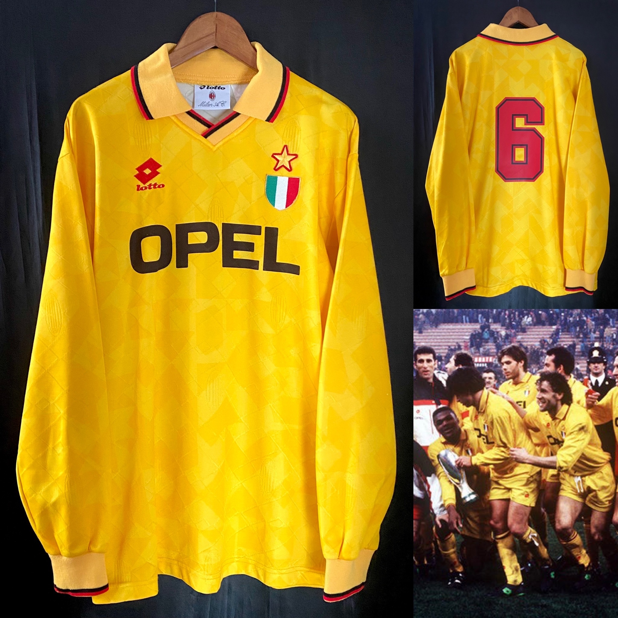 AC Milan 1994 European Super Cup Lotto L/S Third Shirt #6
