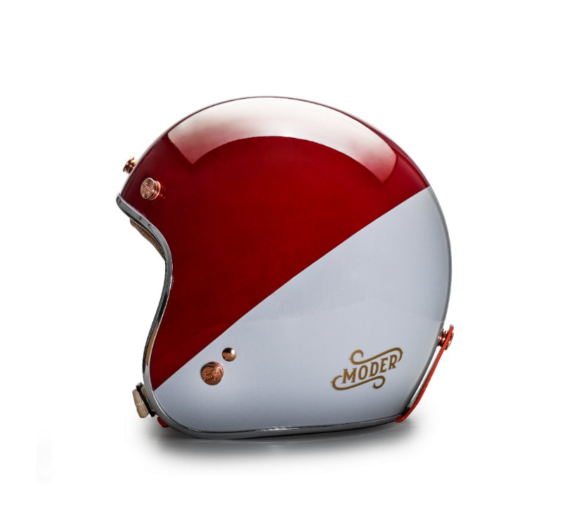 MODER ARON 亮光復古紅 3/4罩 復古帽