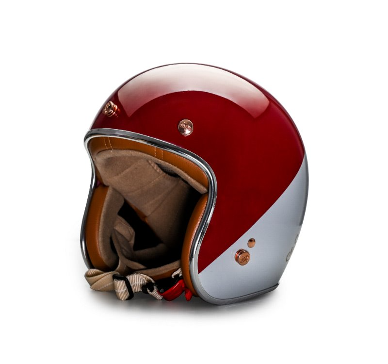 MODER ARON 亮光復古紅 3/4罩 復古帽