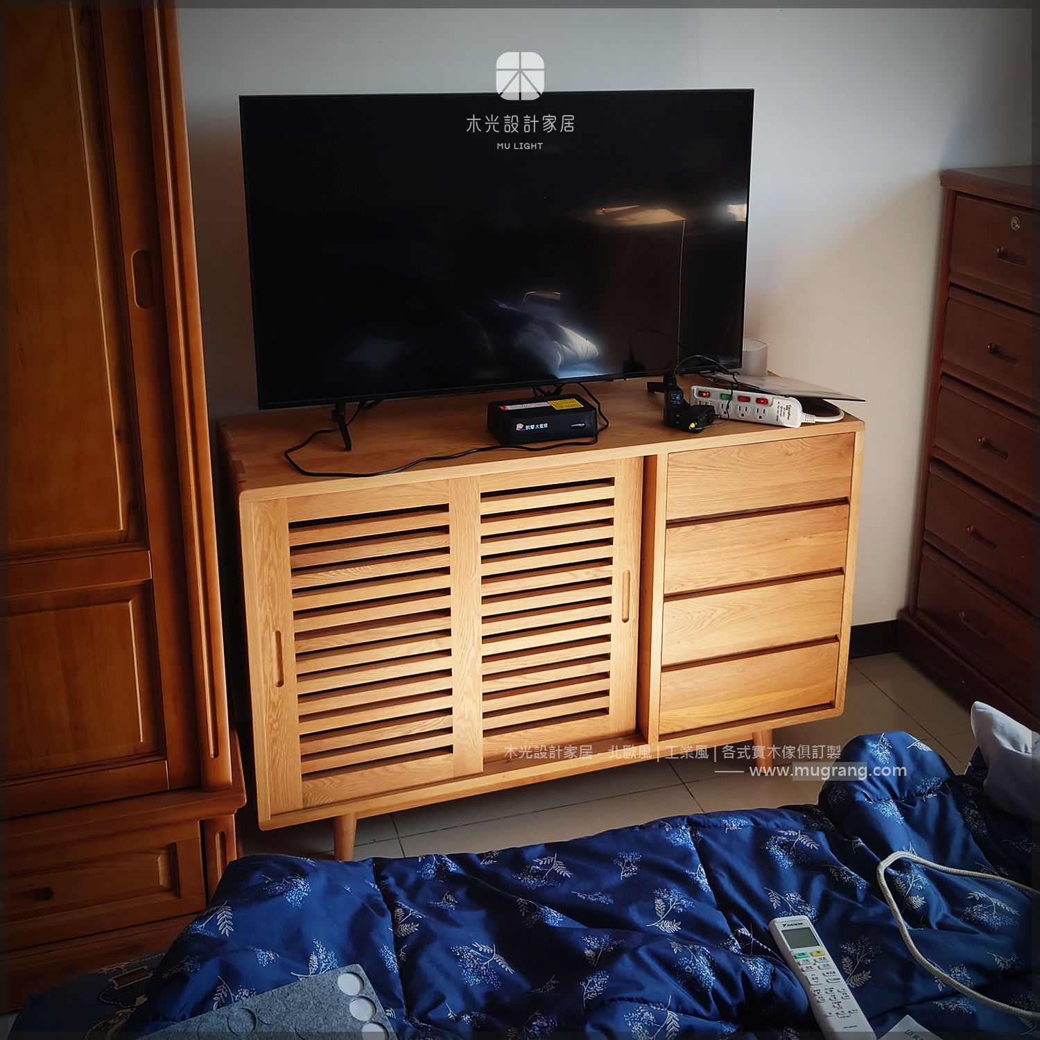 Esther-白橡木抽屜滑門餐櫃|可訂製