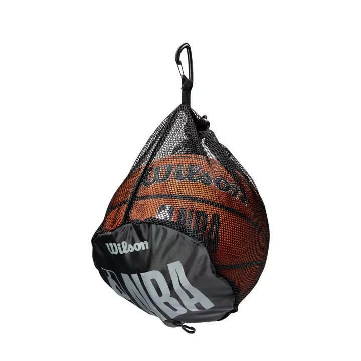 Wilson NBA SINGLE BALL CARRY BAG BL 黑色網狀手提波袋