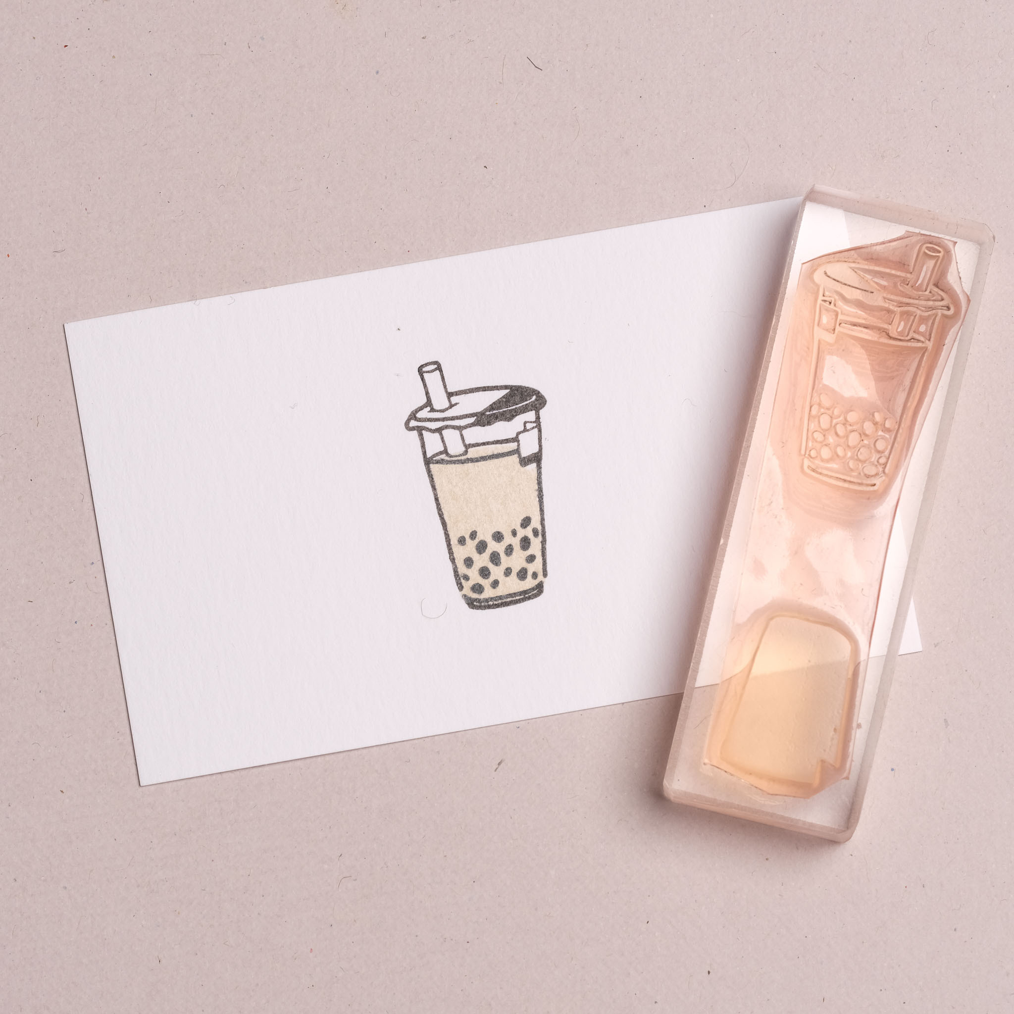 珍奶棒2.0 膠版印章｜一分之一工作室 PVER 臺灣