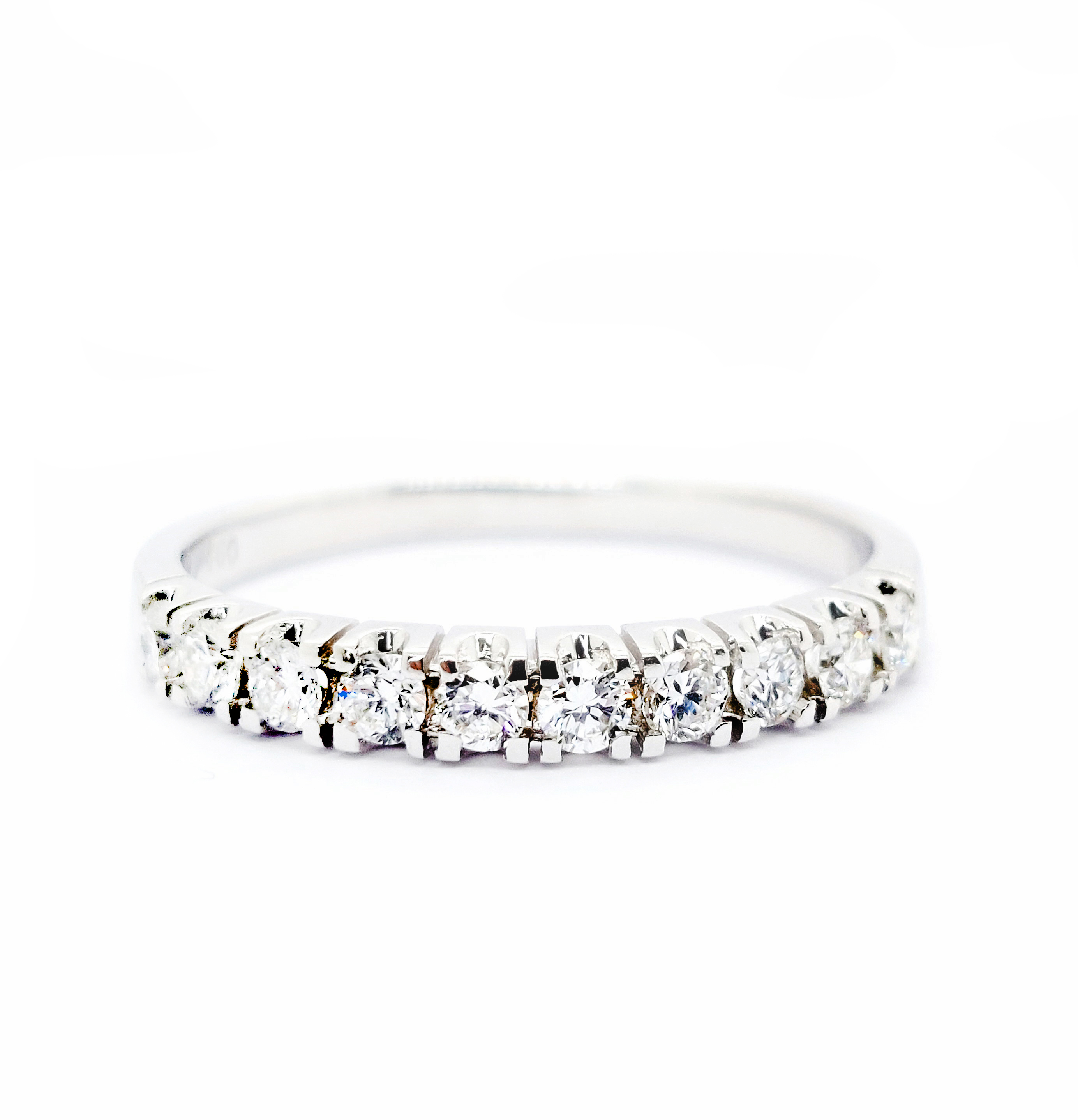 18K白金天然鑽石戒指