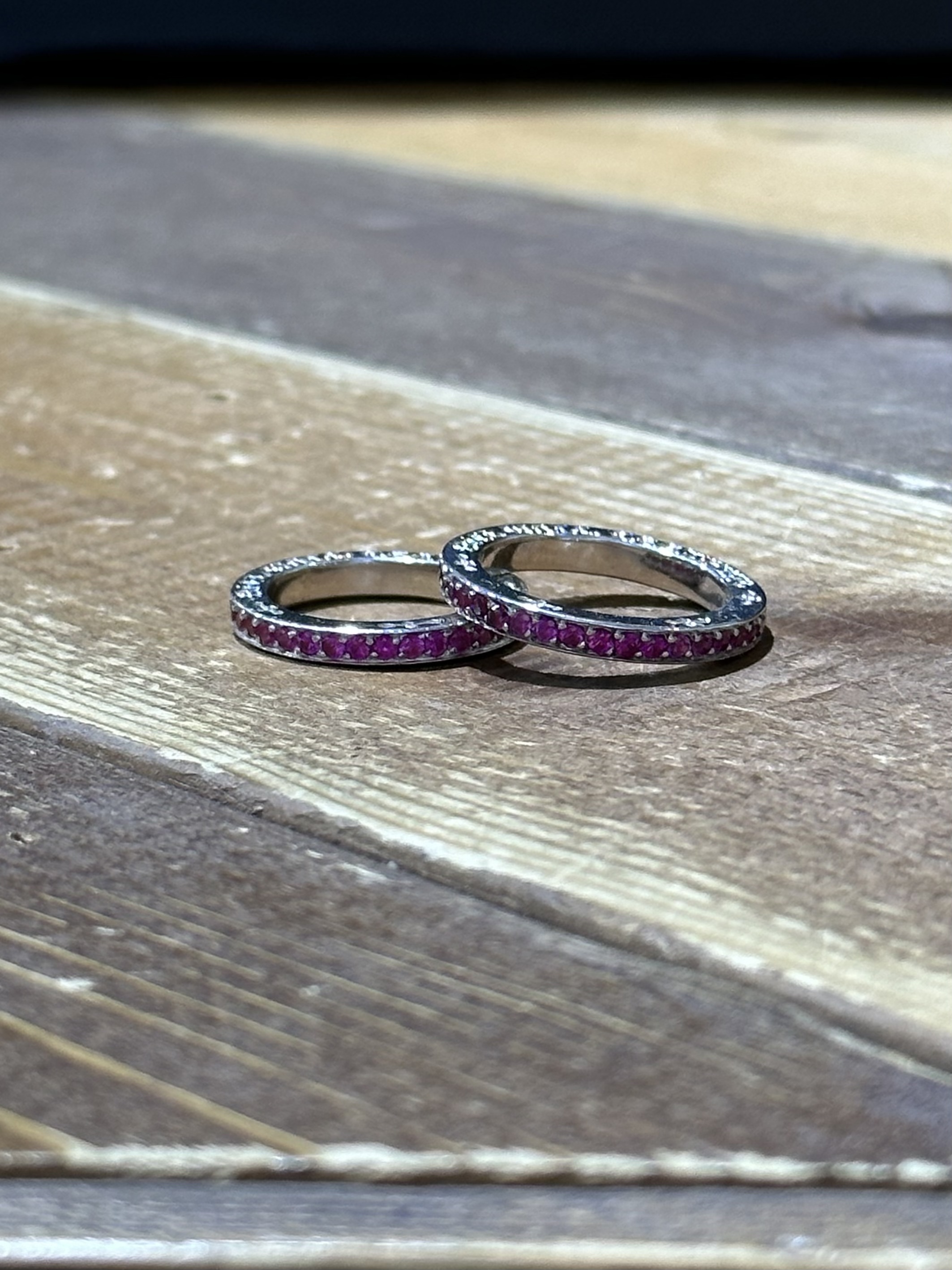 R331 Small Spacer Ring with Ruby