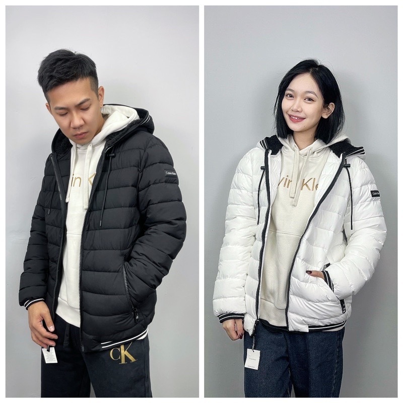 Calvin Klein CK 連帽滾邊 鋪棉 防風外套 連帽外套