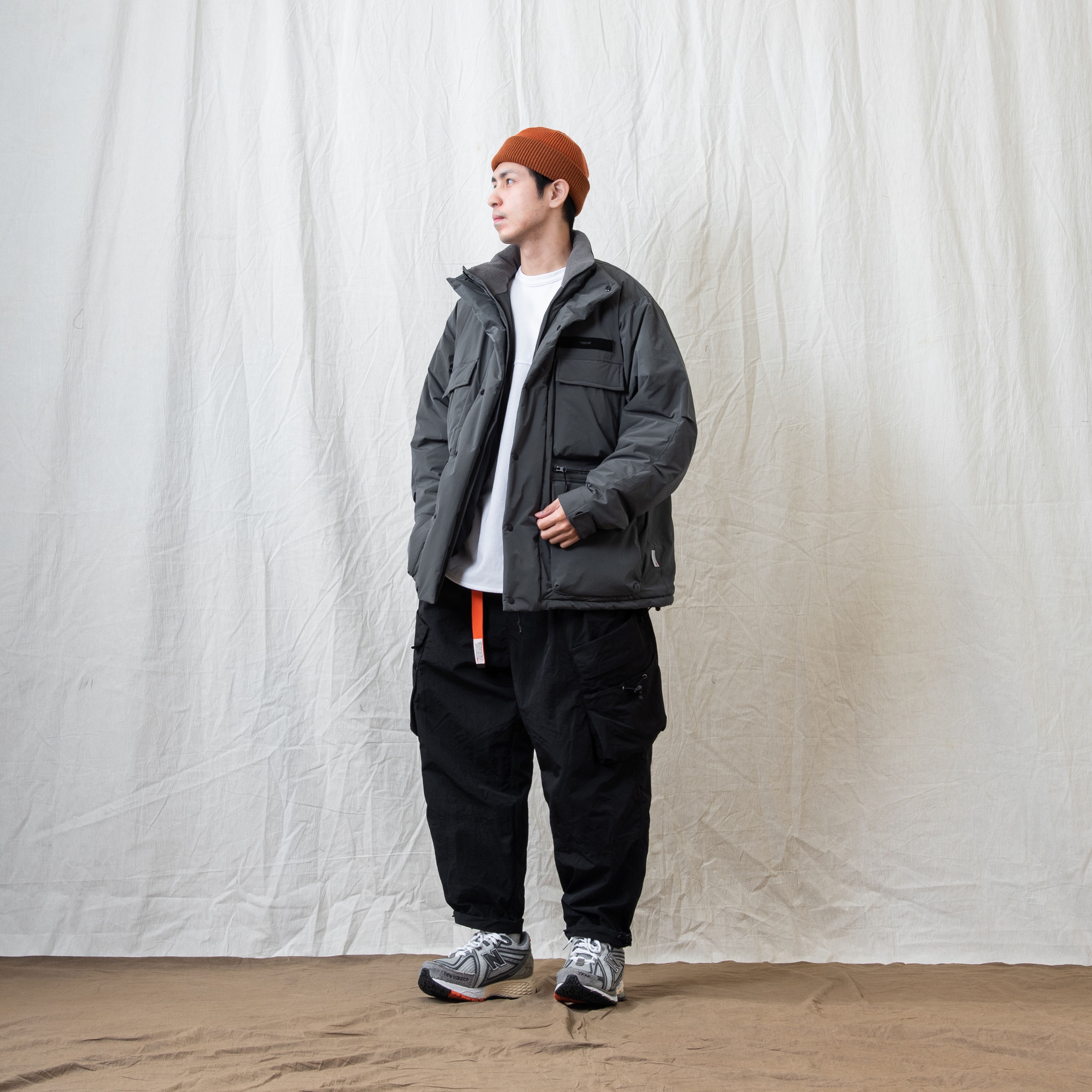 PERSEVERE MULTI-POCKET PADDED JACKET - SMOKE GREY