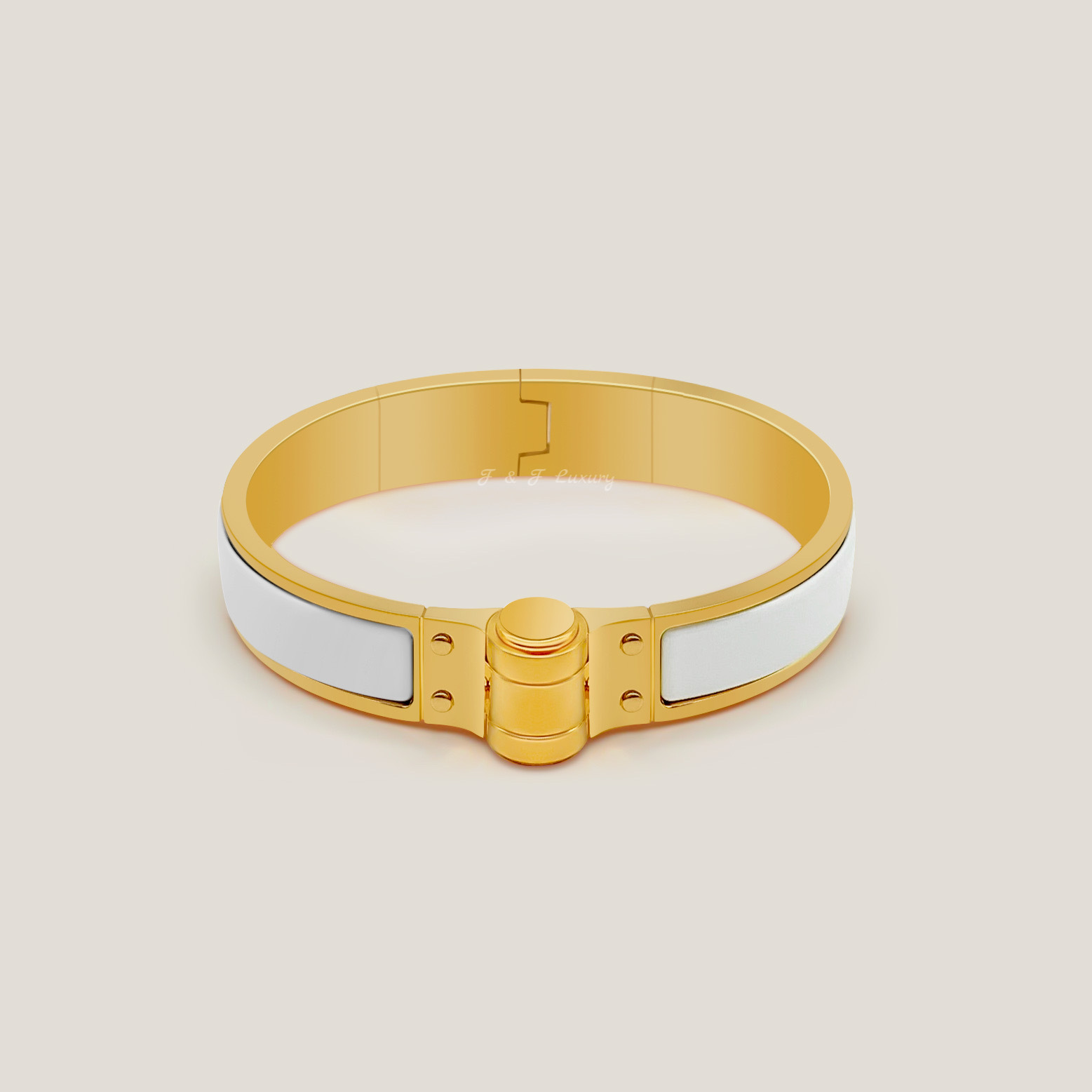 Enamel Hinged Bracelet