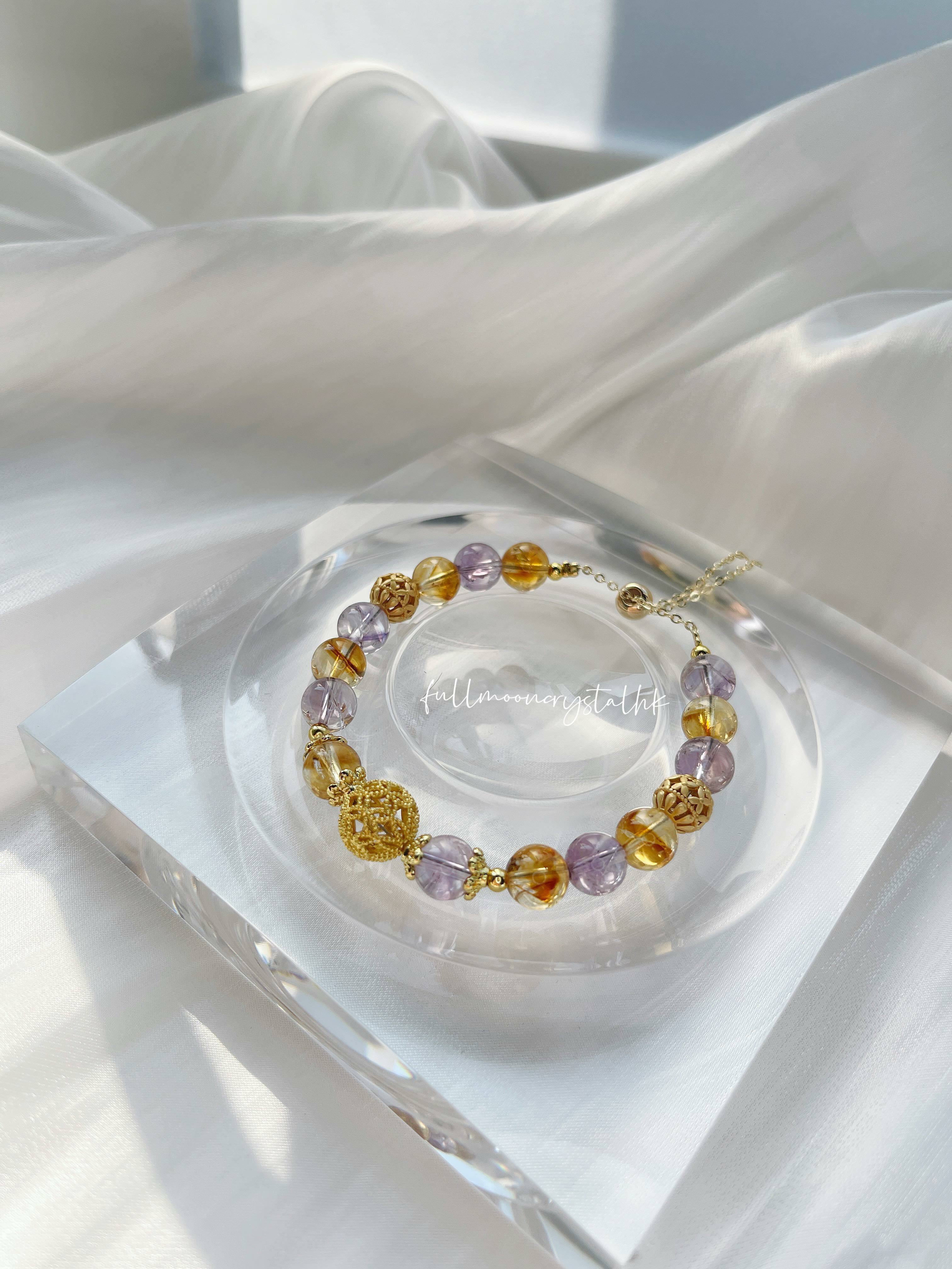 紫黃阿賽DIY手鏈