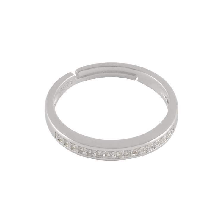 純銀對戒，情侶戒指 極簡鑲鋯設計；甜蜜幸福是一輩子與你相伴（2911女款）
