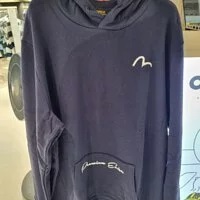 [S] EVISU UNI NEAT COTTON HOODIE,NAVY, ES5UTS911R4-NAVY (SEV168)