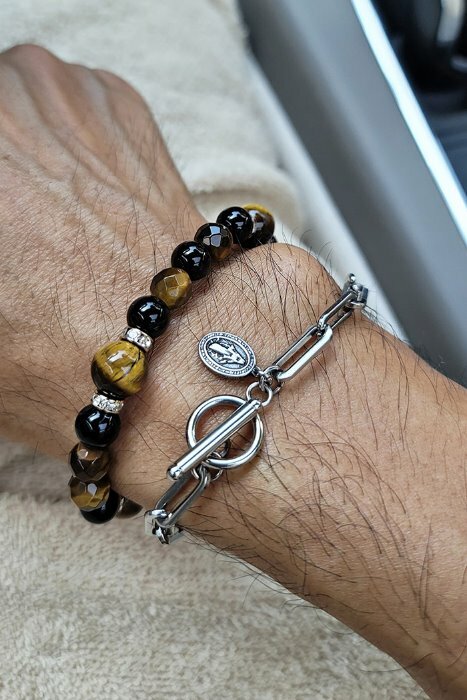 Maria吊墜鏈條扭矩手鍊