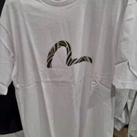 [S] EVISU PLANNING METAL BIG HILLS LOOSE FIT SHORT SLEEVE,WHITE, EU5UTS902-WHITE (SEV180)