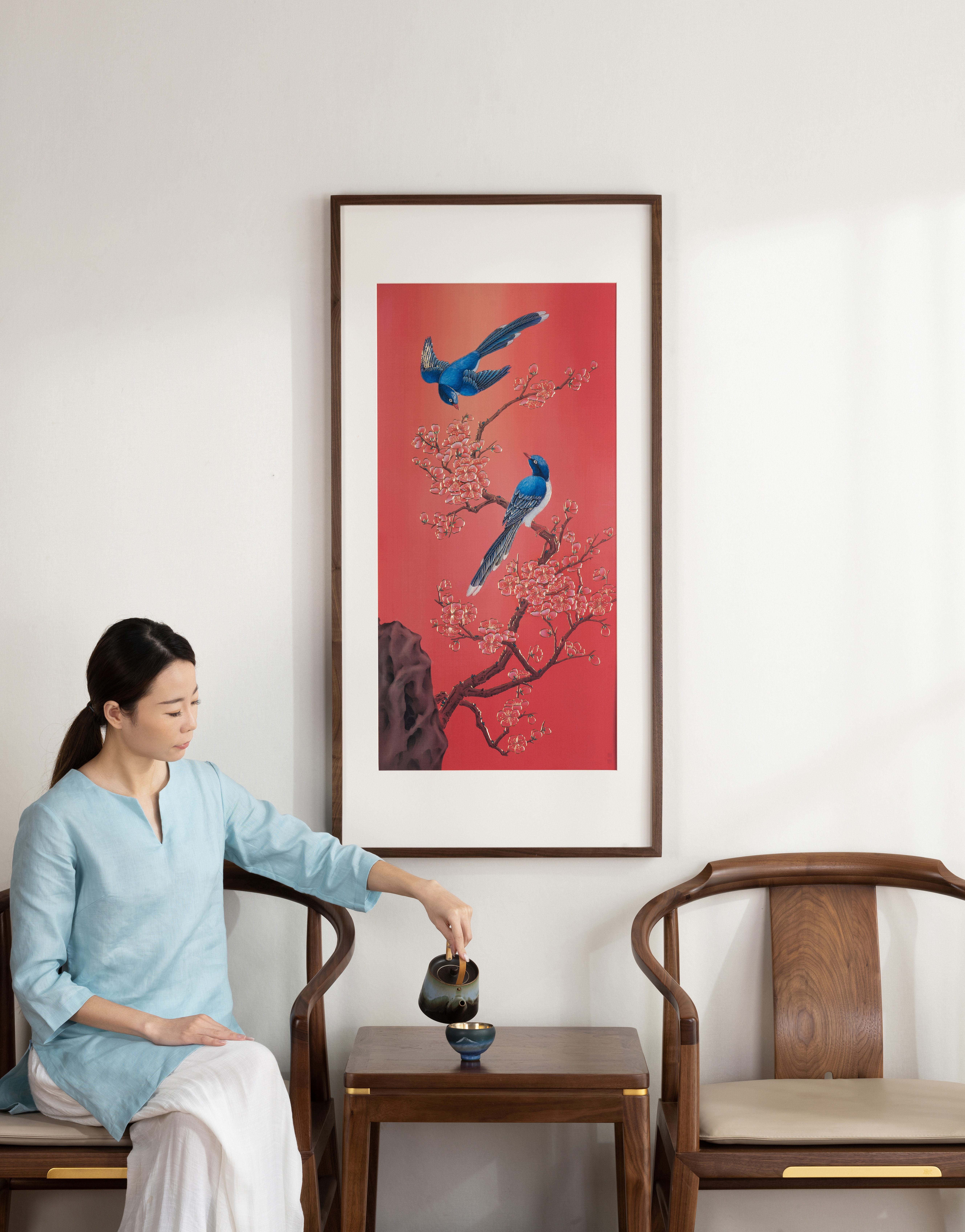 喜氣盈門(銅雕畫)