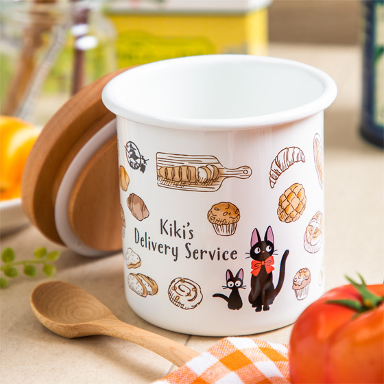 750毫升 木蓋琺瑯收納罐 魔女宅急便