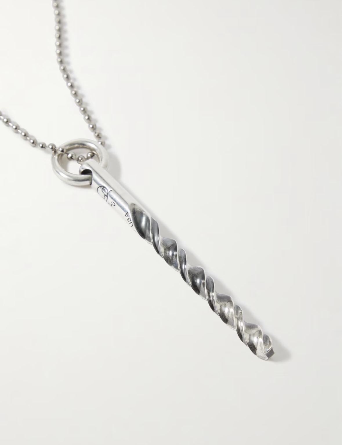 LONEONE x Gallery Dept. Drill Bit Silver Pendant Necklace