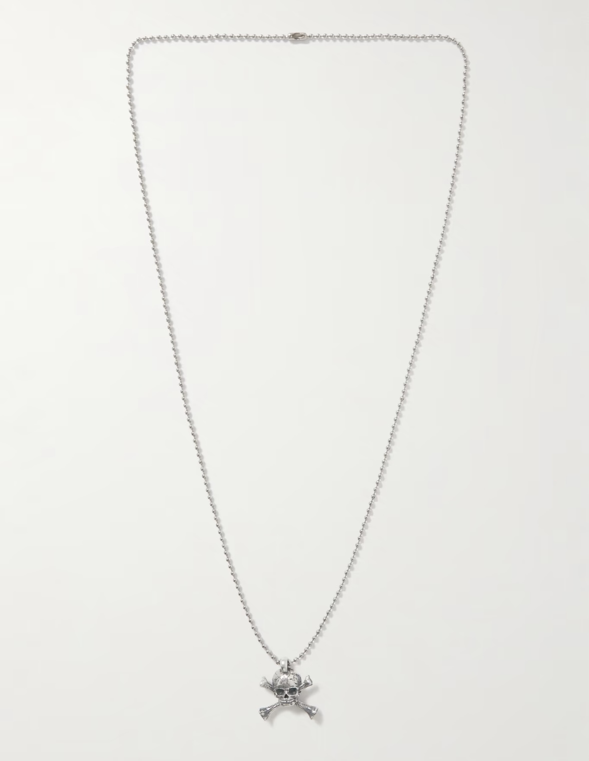 LONEONE x Gallery Dept. Skull and crossbone small silver pendant necklace
