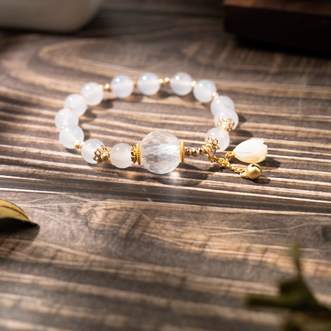 【古韻】玉雪香-白瑪瑙手鍊