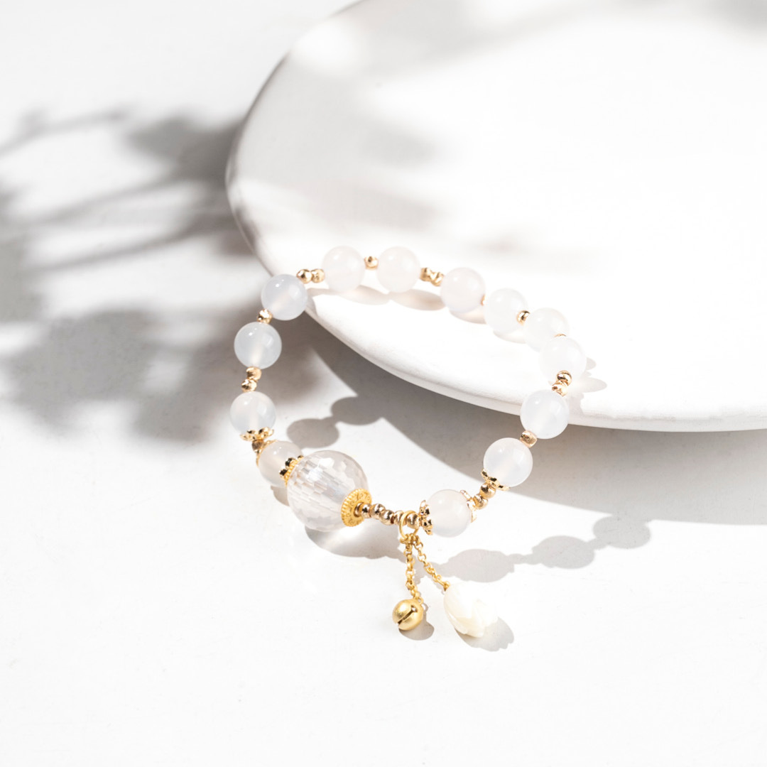 【古韻】玉雪香-白瑪瑙手鍊