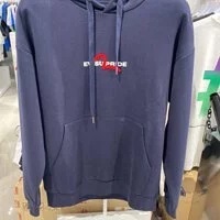 [S] EVISU COMMON LOOSE HILLS EMBROIDERED HOODED SWEATSHIRT,NAVY, EU5UTS944-NAVY (SEV183)
