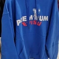 [S] EVISU COMMON TIGER ENGLISH PRINTING HOODED T-SHIRT ,BLUE, EU1UTS902-BLUE (SEV185)