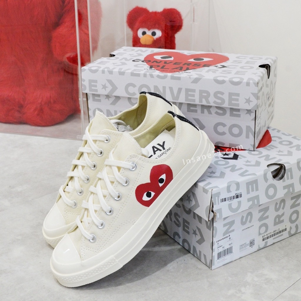 CDG PLAY CONVERSE 1970 川久保玲 聯名款 愛心 低筒米白 150207C