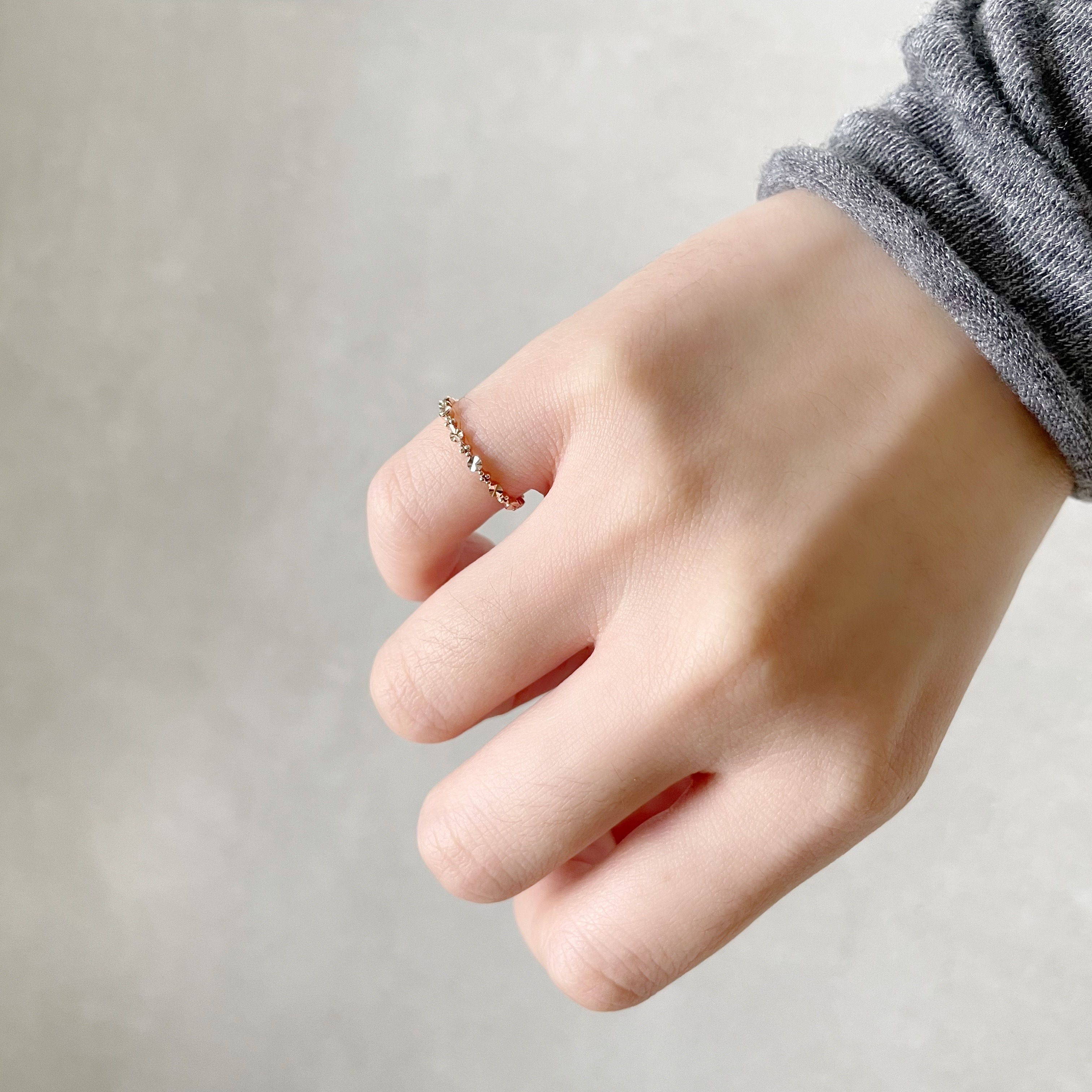 14K Oblate珊瑚戒指