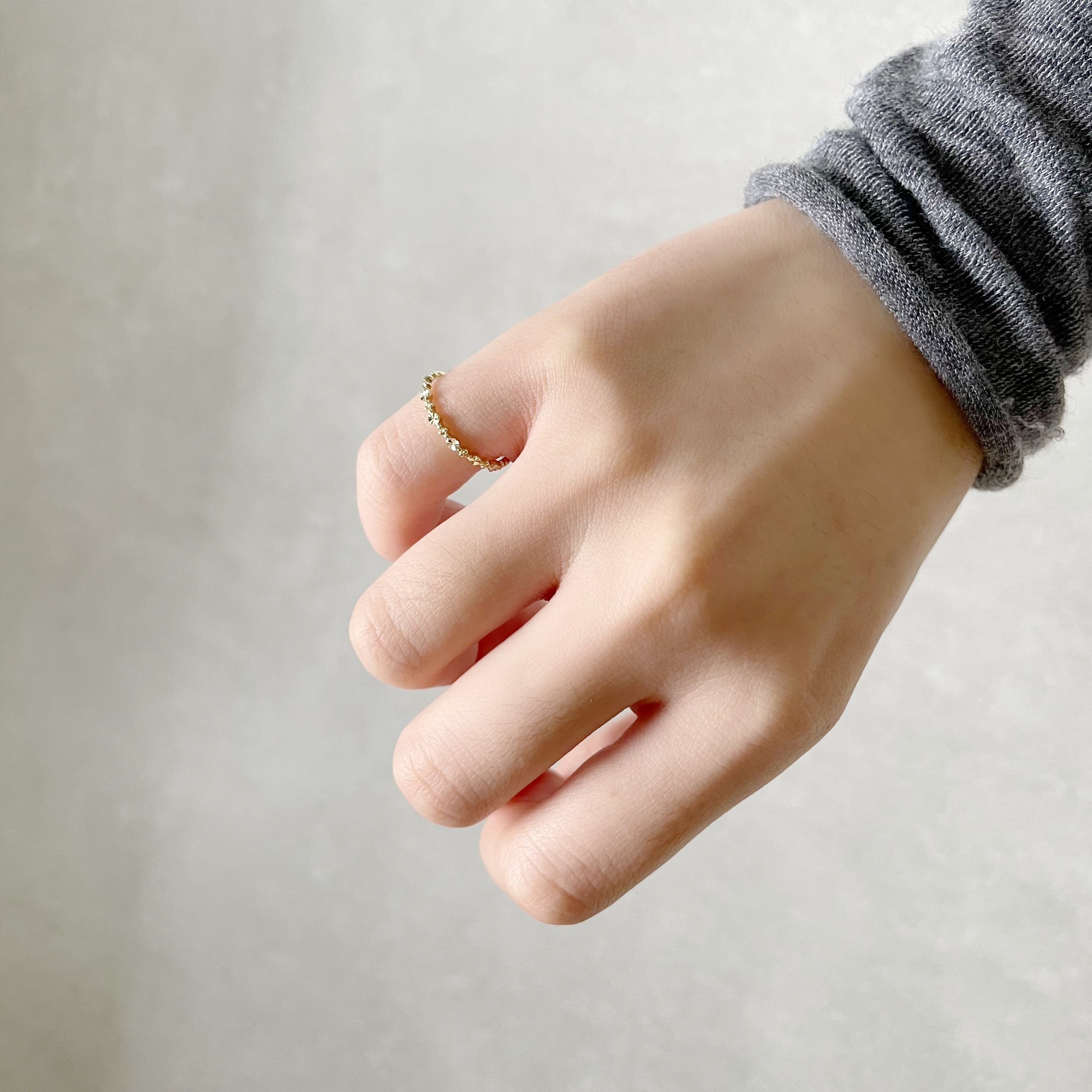 14K Oblate珊瑚戒指