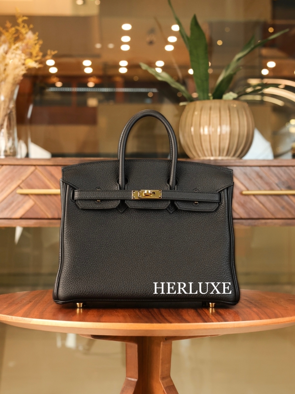 Birkin 25 89 noir cc togo k
