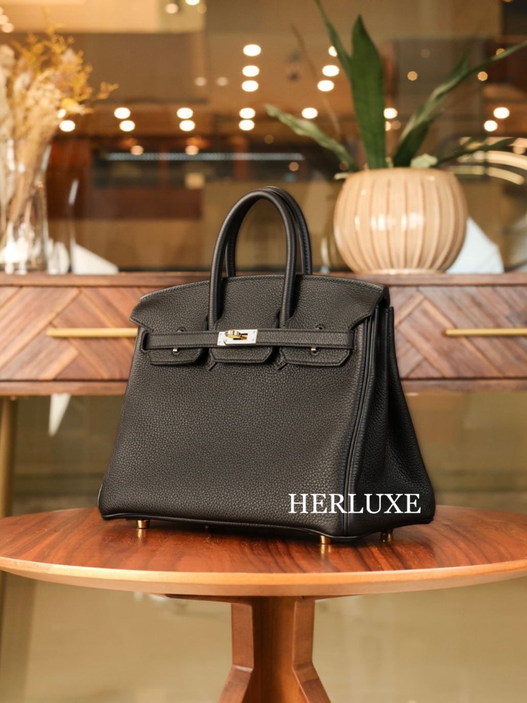 Birkin 25 89 noir cc togo k