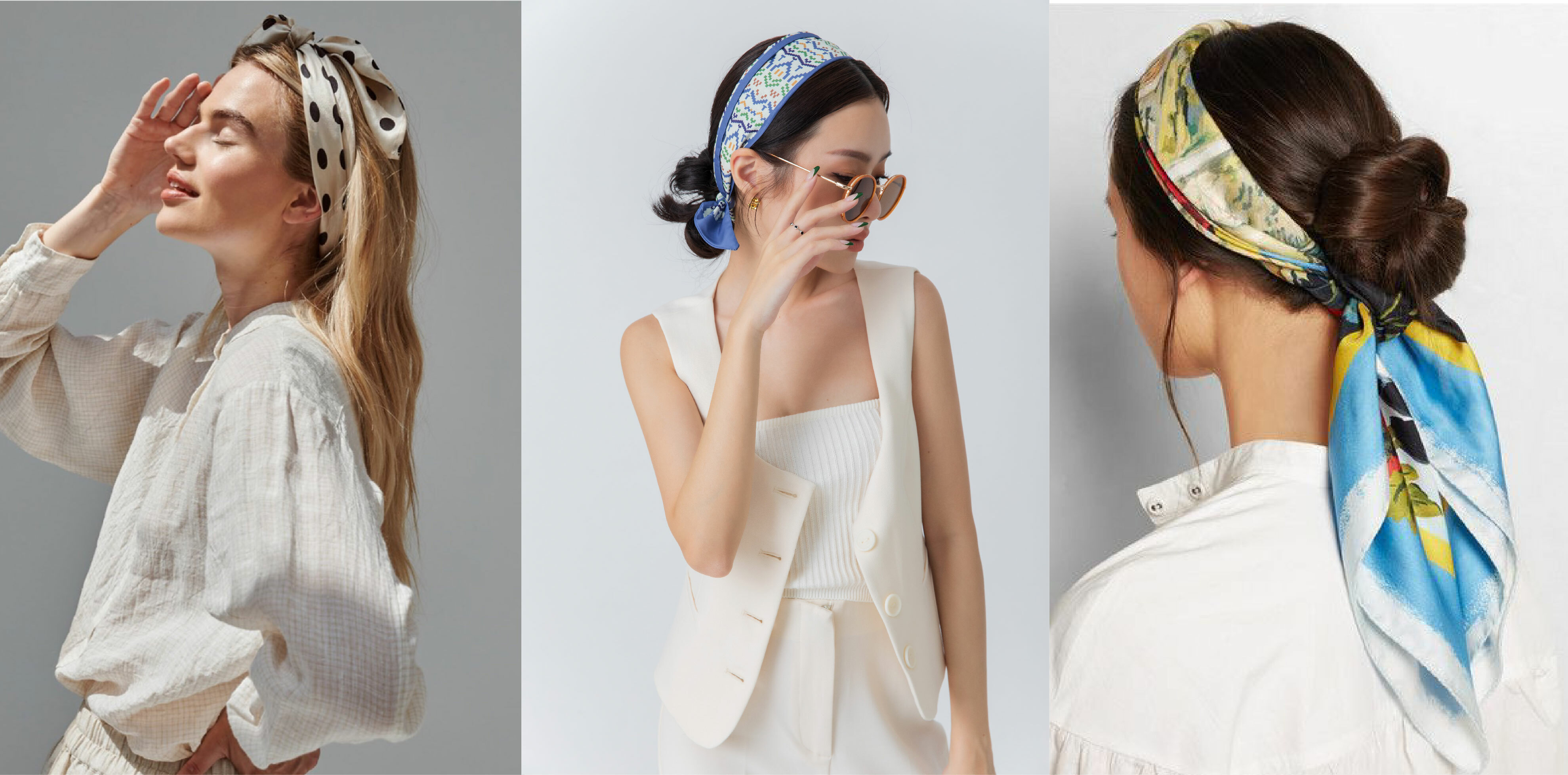 直接綁,滿滿的法式韻味。