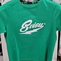 [S] EVISU RETRO 1ST ENGLISH SLIM FIT T-SHIRT,GREEN, EU2FTS953-GREEN (SEV188)