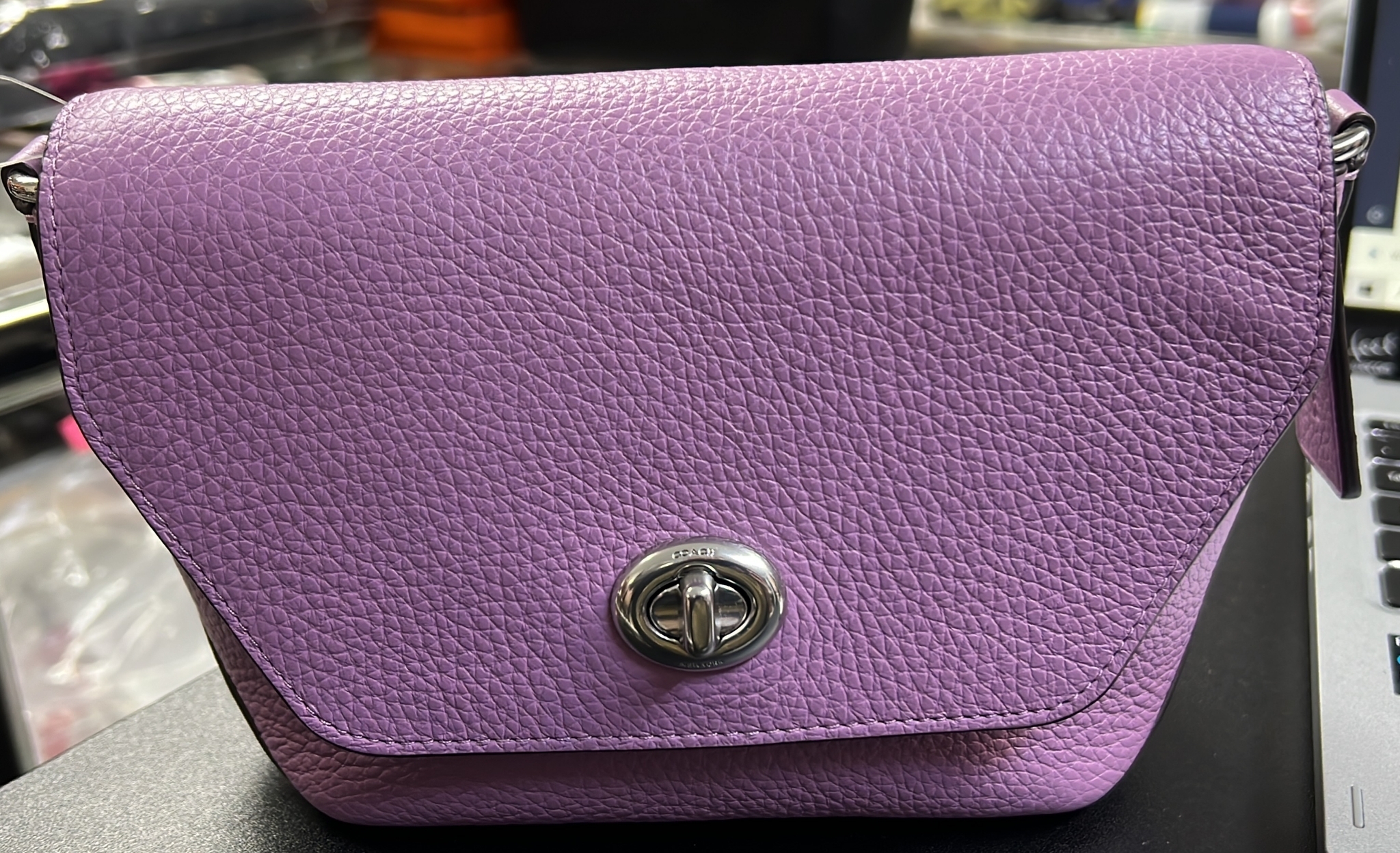 [S] COACH LTH KARLEE XBDY IN VIOLET ORCHID, 195031188336 (CO475)