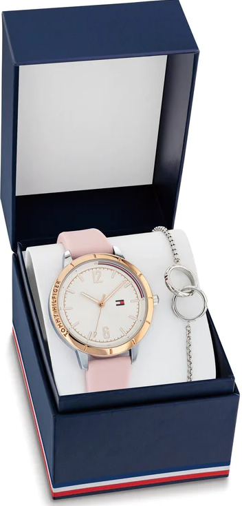 萬年鐘錶 - Tommy Hilfiger   玫瑰金氣質經典皮革女錶  2770152  錶徑38MM