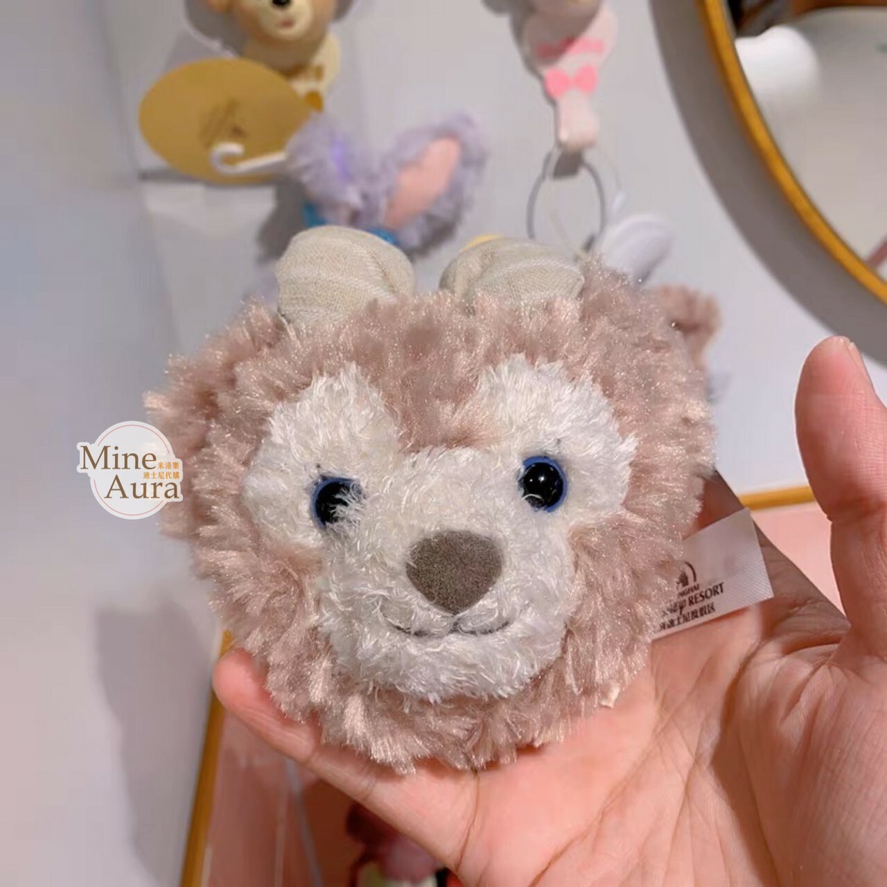 雪莉玫 ShellieMay 絨毛 大頭 造型 美髮梳 梳子 -上海迪士尼樂園