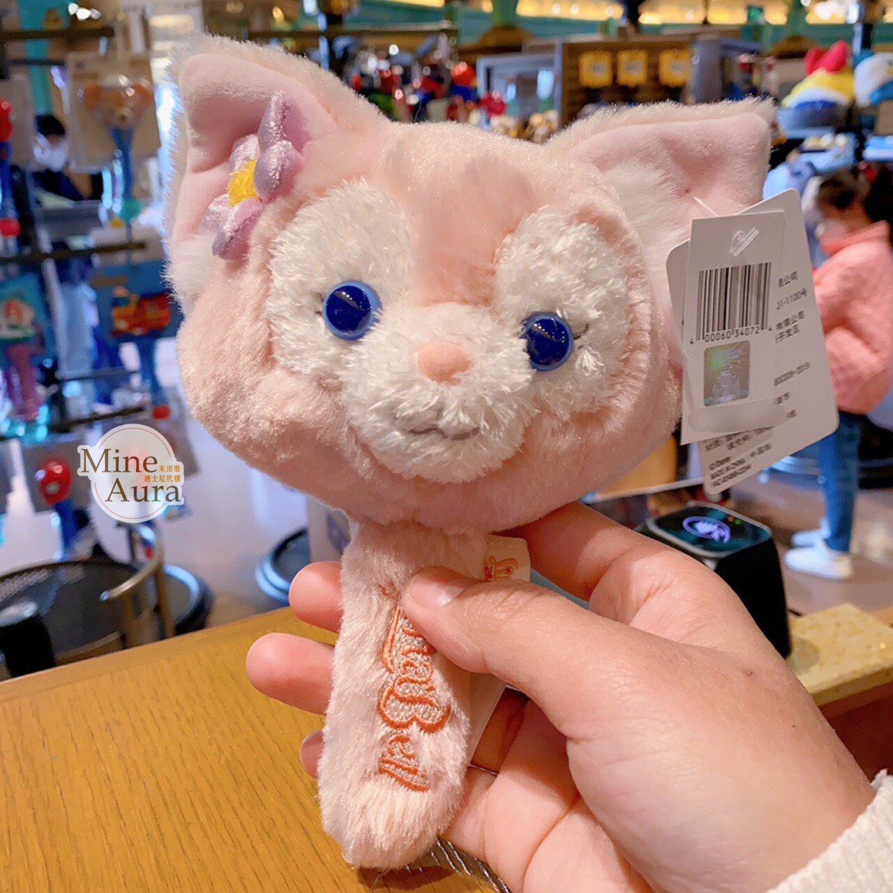 (限時特價) 玲娜貝兒 Lina bell 絨毛 大頭 造型 手拿鏡 鏡子 -上海迪士尼樂園