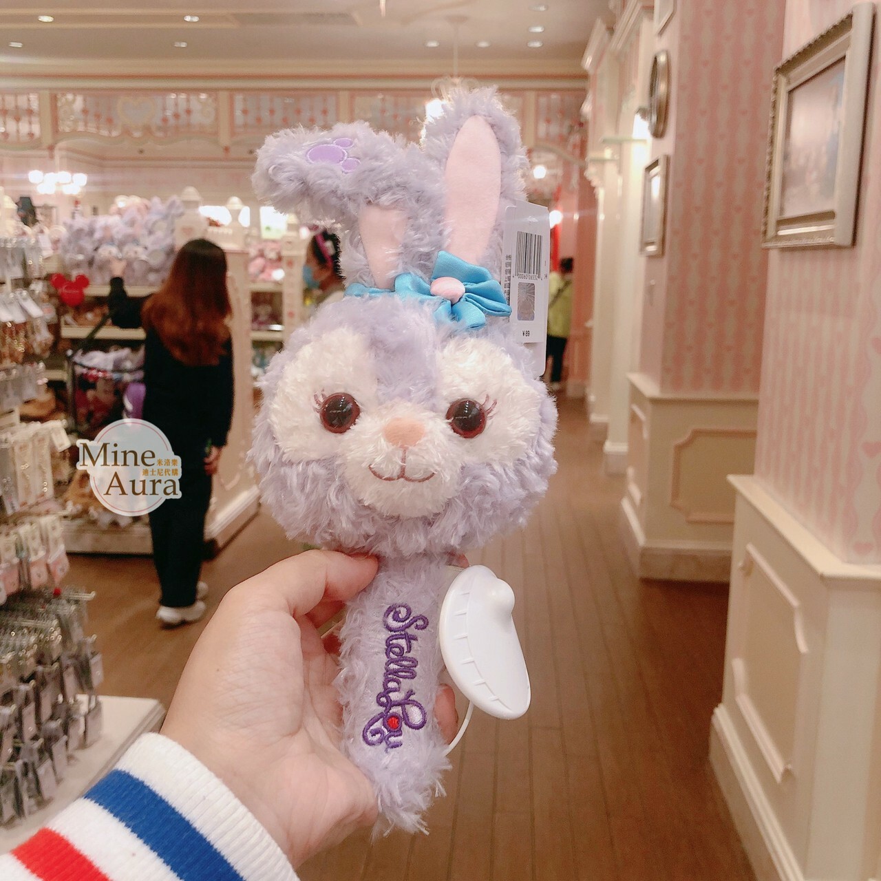 史黛拉露 星黛露 StellaLou 絨毛 大頭 造型 手拿鏡 鏡子 -上海迪士尼樂園