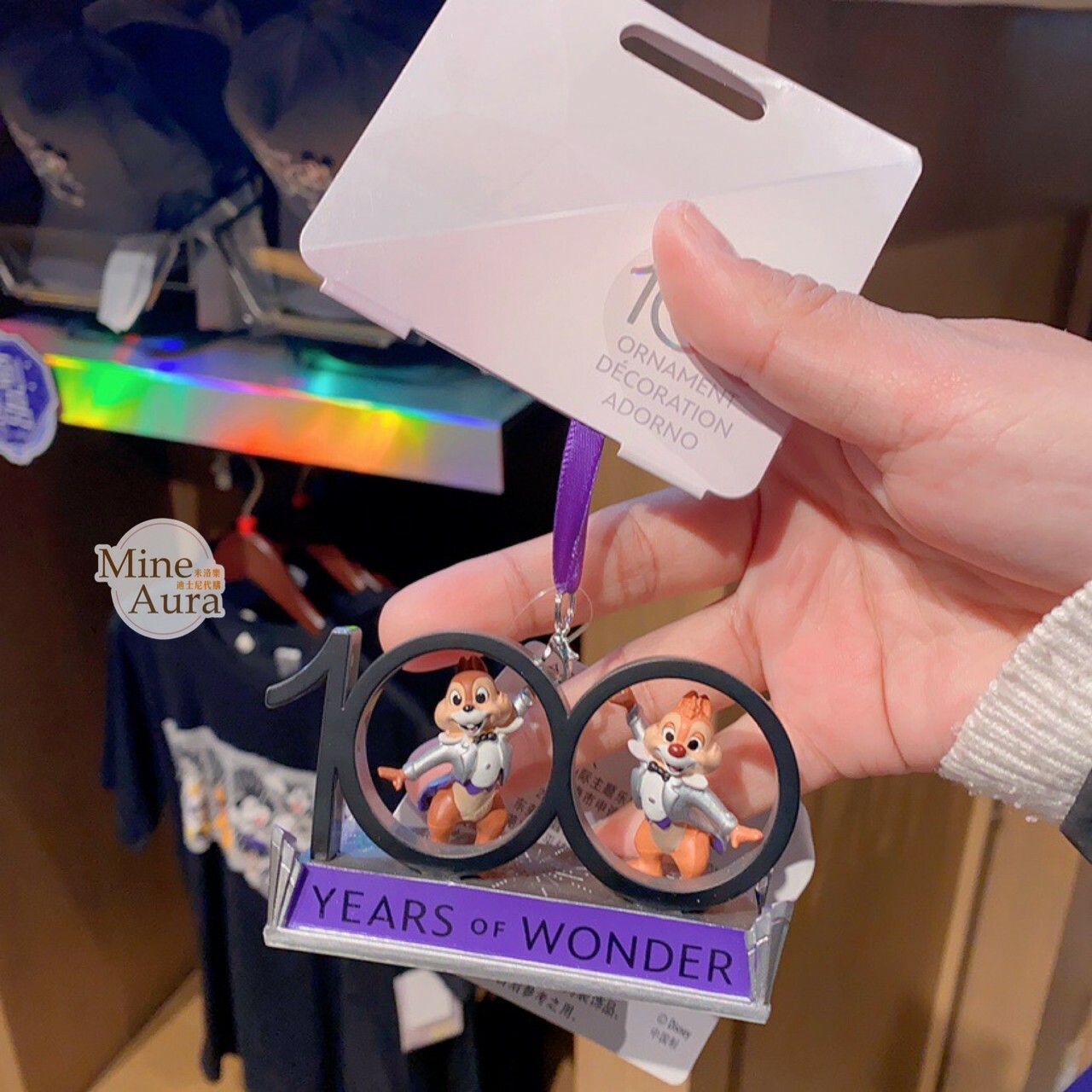 (特價現貨) 100 周年奇幻系列 奇奇蒂蒂 Chip 'n Dale 造型 掛飾 擺飾品 -上海迪士尼樂園