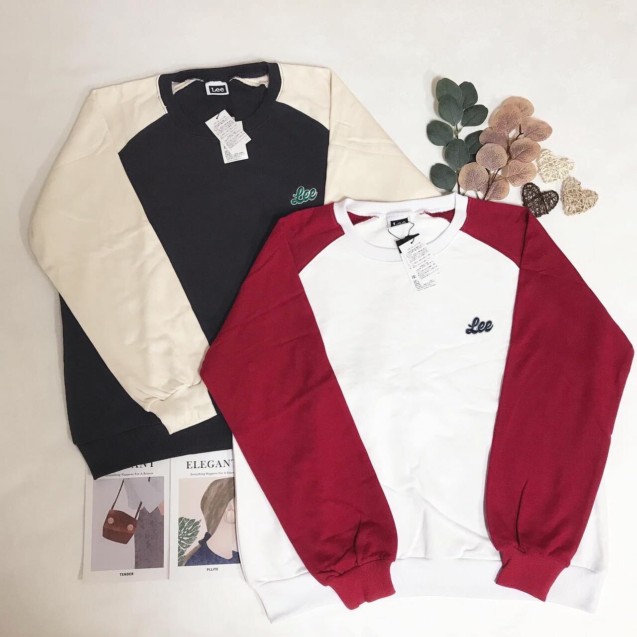 LEE SMALL LOGO SWEATSHIRT 牛角袖款