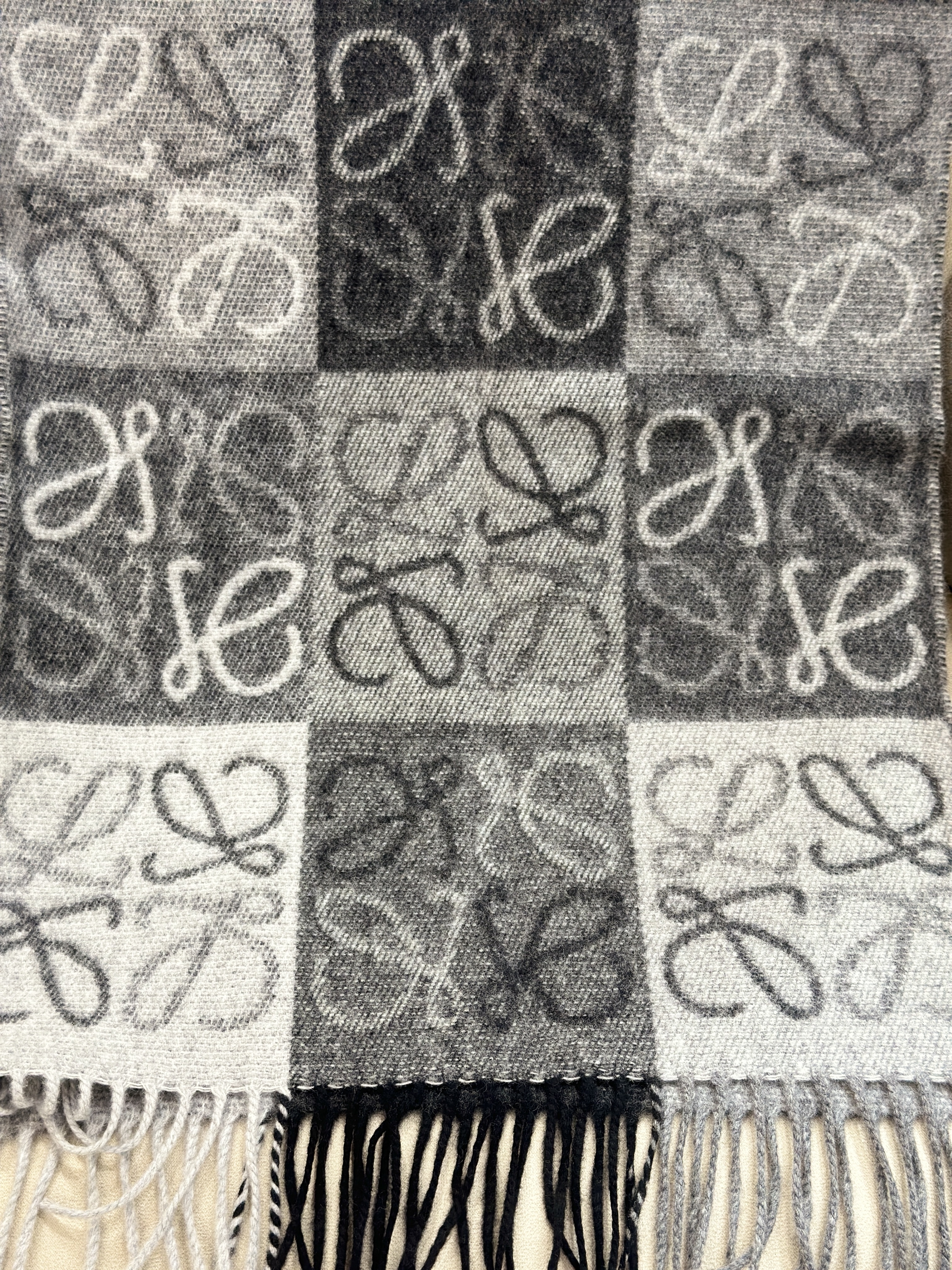 LOEWE Checkerboard Scarf