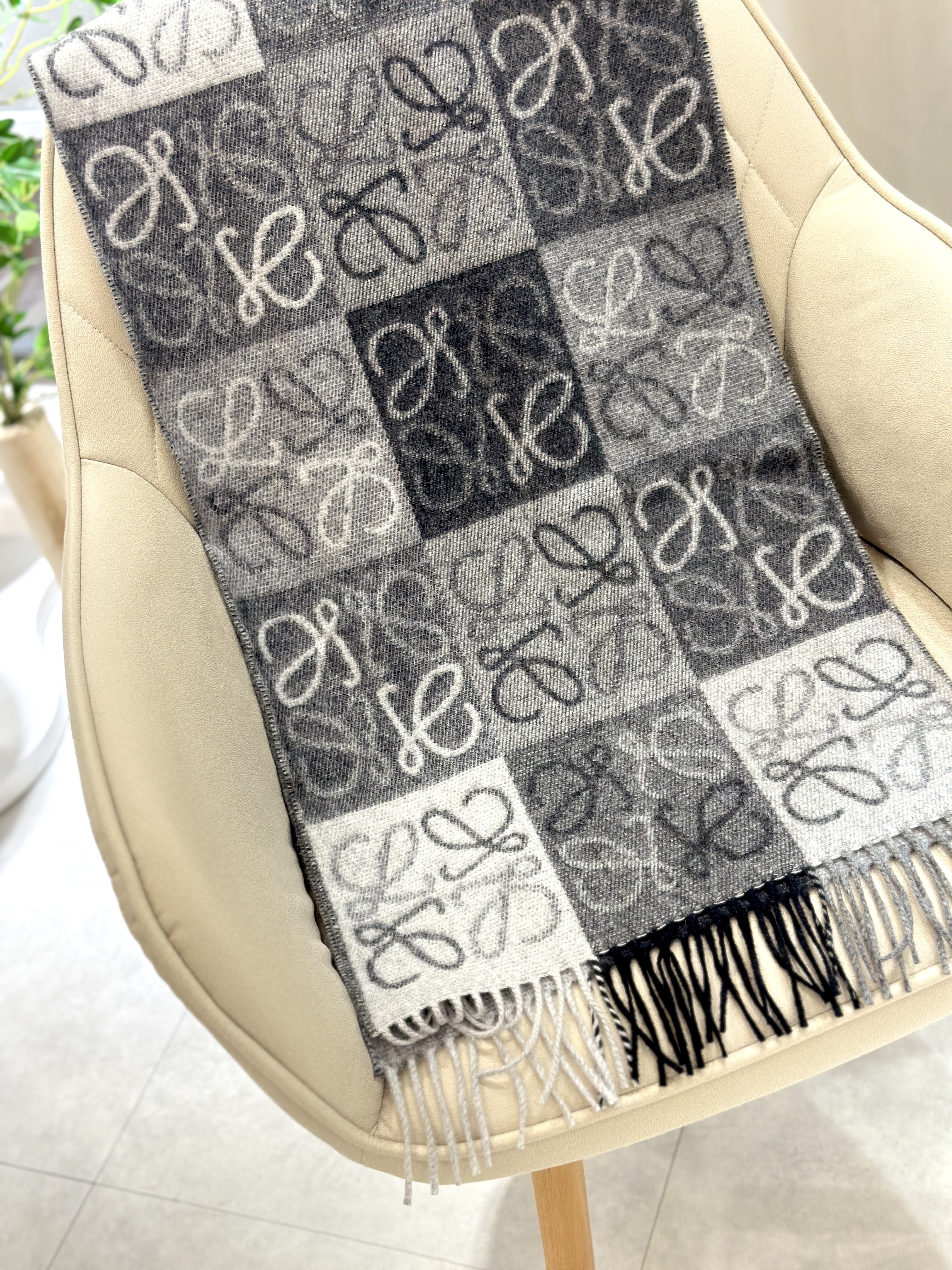 LOEWE Checkerboard Scarf